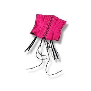 Pink Lace Up Living Dead Soulls Corset
